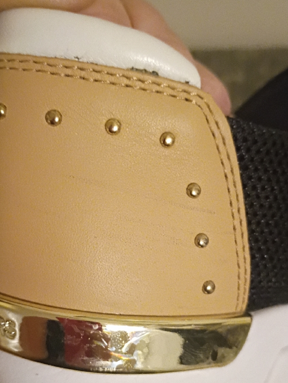 Michael Kors Felix Black Slip-On Sneakers with Gold Accent Wedge Heel Size 9.5 - Picture 5 of 11